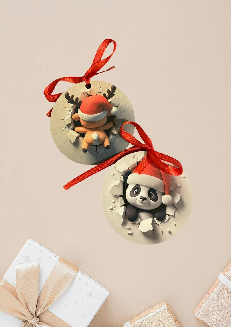 🎅 Boules de Noël sublimables – Personnalisation recto-verso avec photo ou image