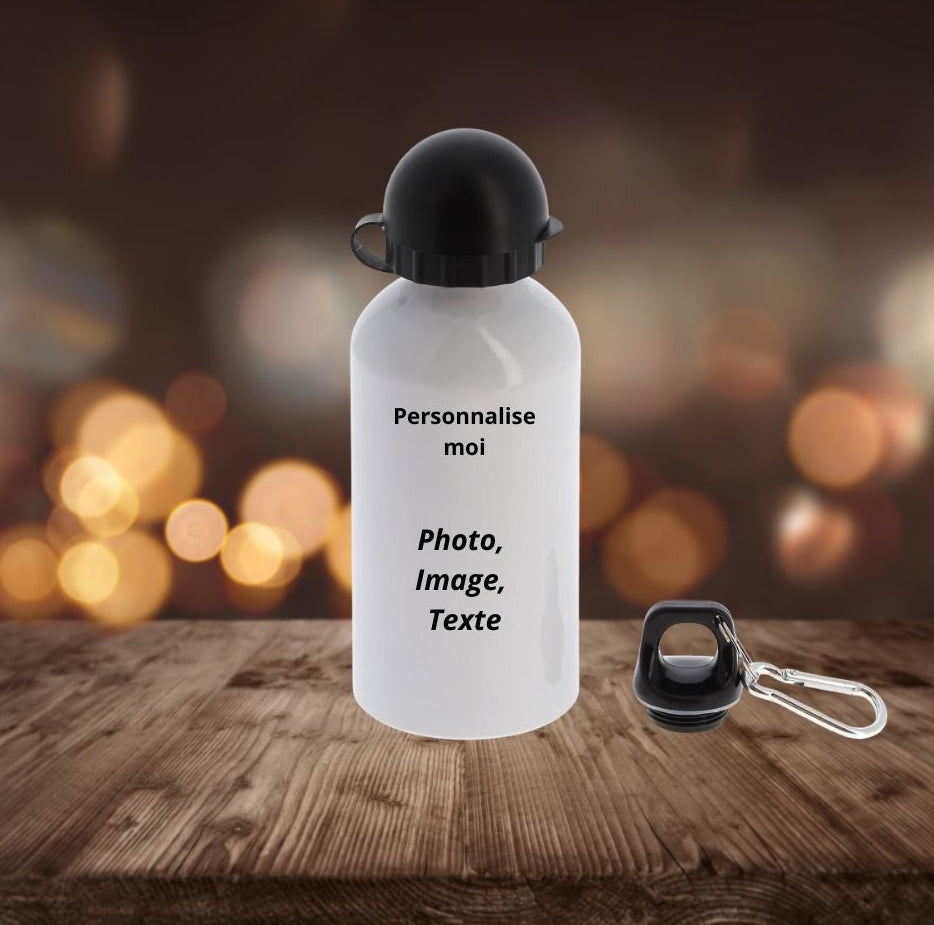 🌡️ Gourde Isotherme Personnalisable – 400 ml ou 600 ml avec 2 Bouchons 🌡️